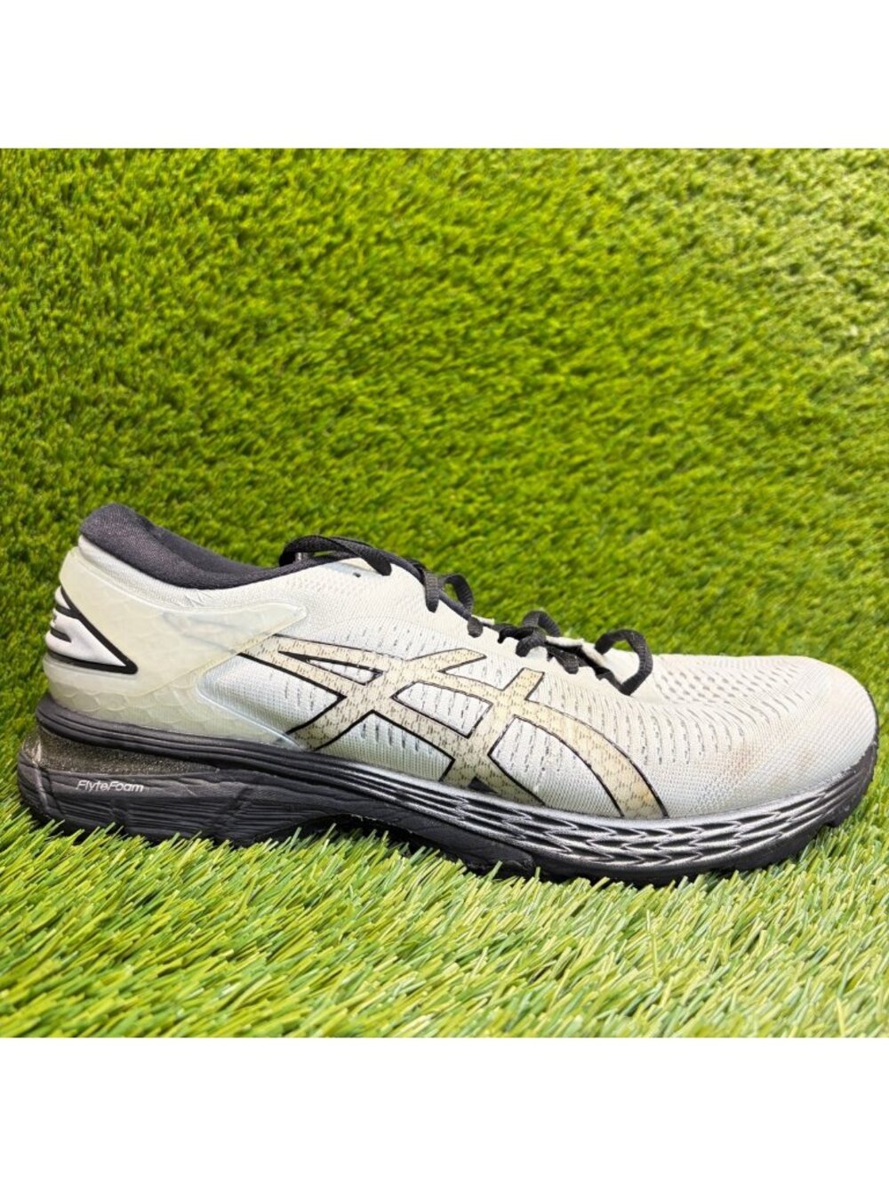 Asics Gel Kayano 25 Mens Size 9.5 4E Gray Black Athletic Running Shoes Sneakers